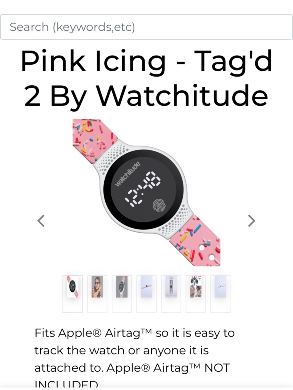 Pink Icing Tag'd 2 Wearable Tracker Watch